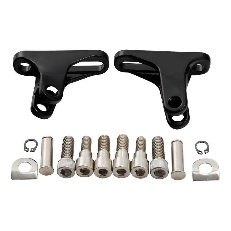 1pair Black Footboard Mount Kit for Glide Classic Flhtc 93-later Touring Rear Passenger Mini Foot P