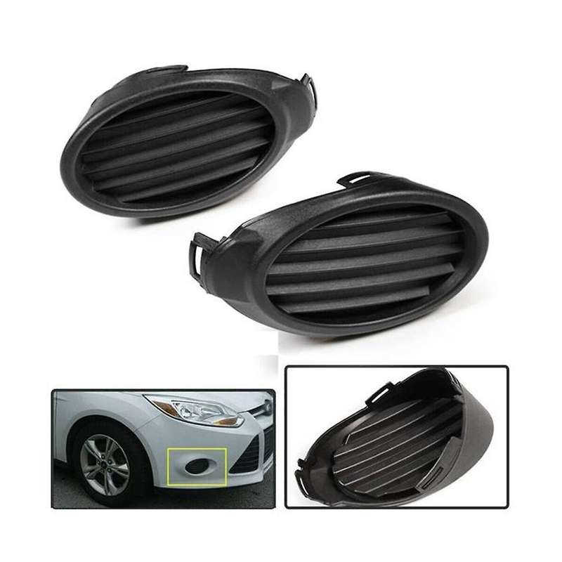 1pair Black Car Front Bumper Fog Light Lamp Cover Grille Bezel Cp9z17b814a Cp9z17b814b Fit for Focu