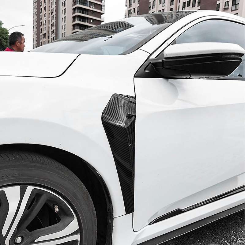 1Pair Black White ABS 3D Sticker for Vent Air Wing Cover Trim for 10Th 2016-2020