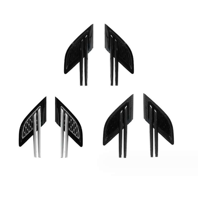 1pair Black+silver Side Air Flow Vent Grille Grill Side Grilles Grid for Range Sport 2014-2017