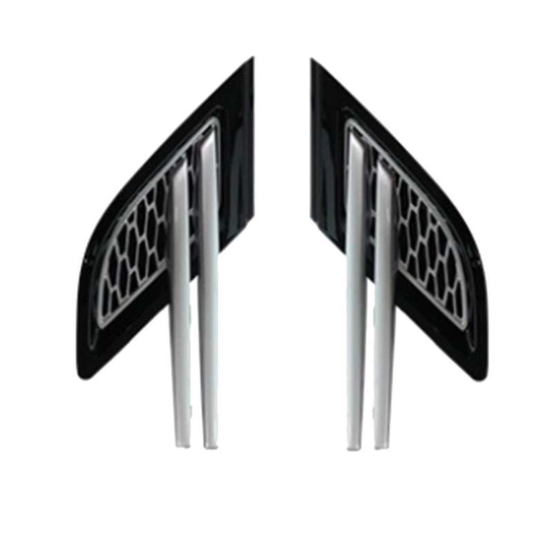1pair Black+silver Side Air Flow Vent Grille Grill Side Grilles Grid for Range Sport 2014-2017