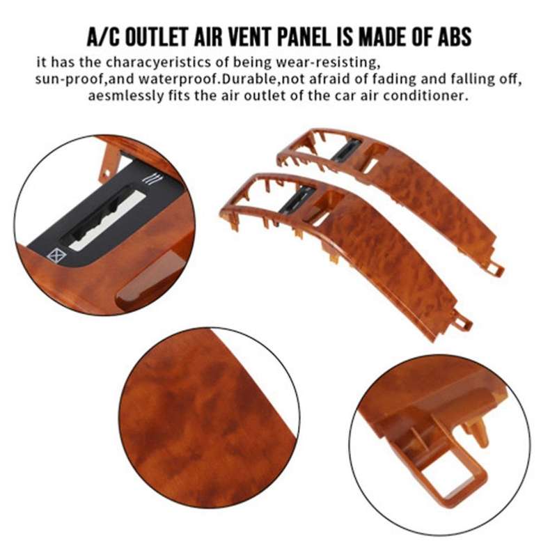 1Pair Car Air Conditioner Outlet Frame Cover for Land Cruiser Prado 120 GX470 B