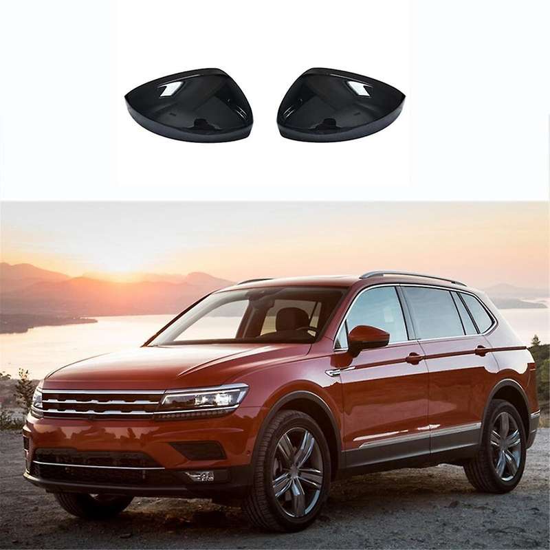 1pair Car Baked Black Rear View Mirror Cover for 2017-2020 Rearview Mirror Housing Modified Pieces