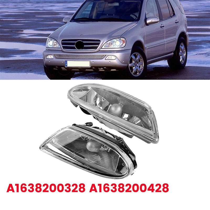 1Pair Car Anti-Fog Light Driving Lamp for - W163 ML320 ML350 ML430 ML500 1998-2005 A1638200328 A1638