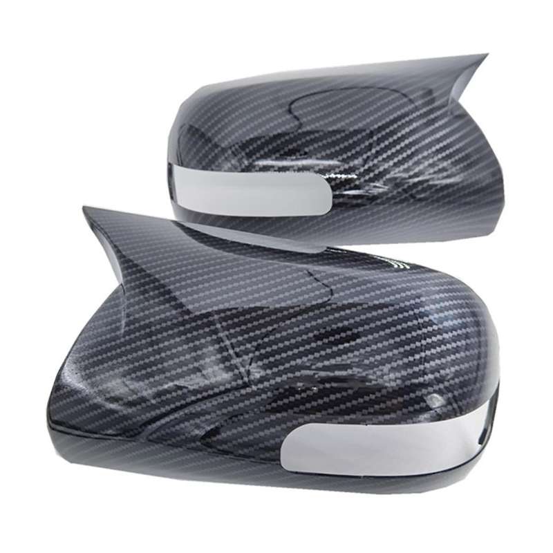 1pair Car Bullhorn Type Rear View Mirror Housing for 06-11 Abs Carbon Fiber Pattern Reverse Mirror C