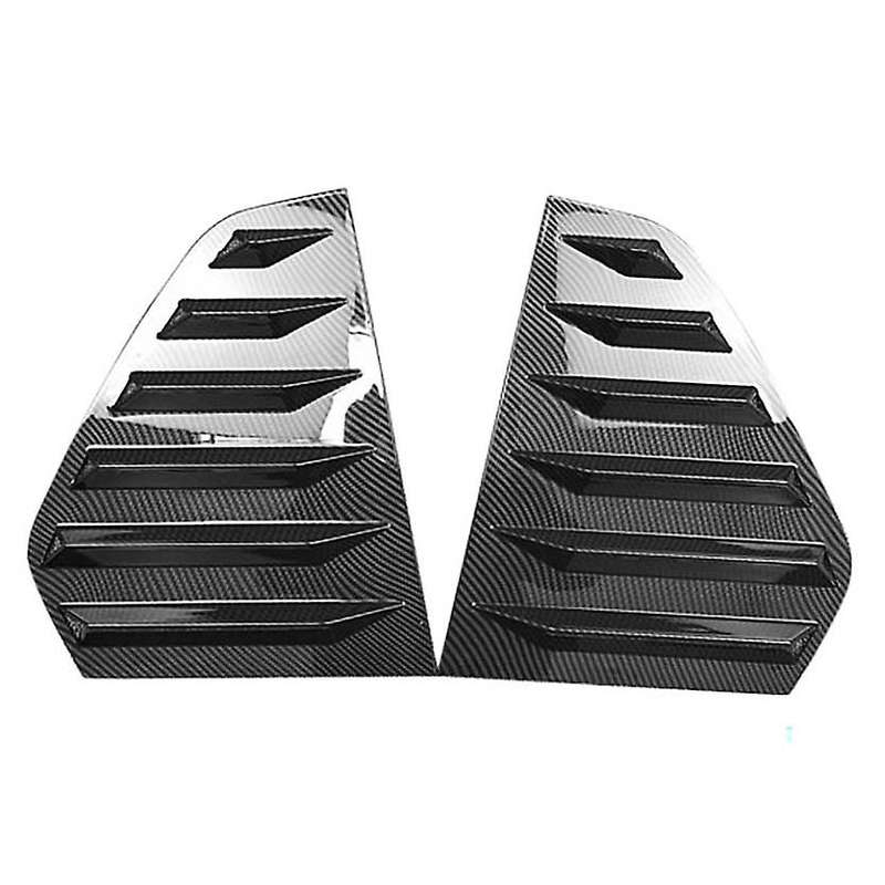 1Pair Car Carbon Fiber Rear Window Louver Shutter Cover Trim for-Golf 8 MK8 2020 2021 Window Louver