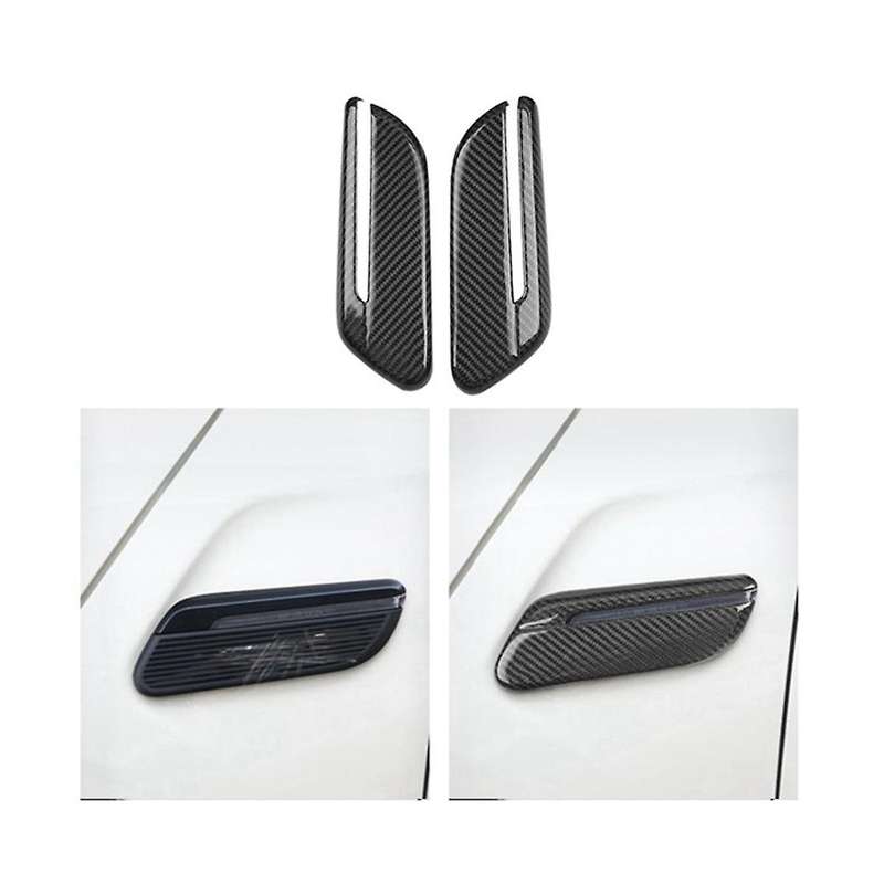1pair Car Carbon Fiber Side Turn Signal Cover Sticker Decoration for F55 F56 F57 2021 2022