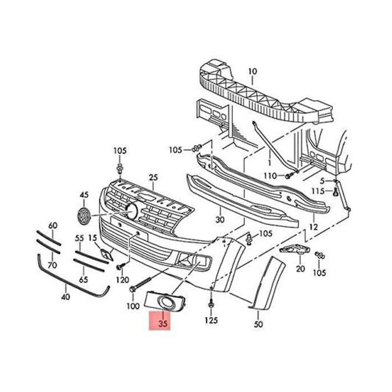 1pair Car Bumper Ventilation Grille (lh+rh) for 2010-2016 Fog Light Frame 2h0807490a9b9 2h0807489a9b