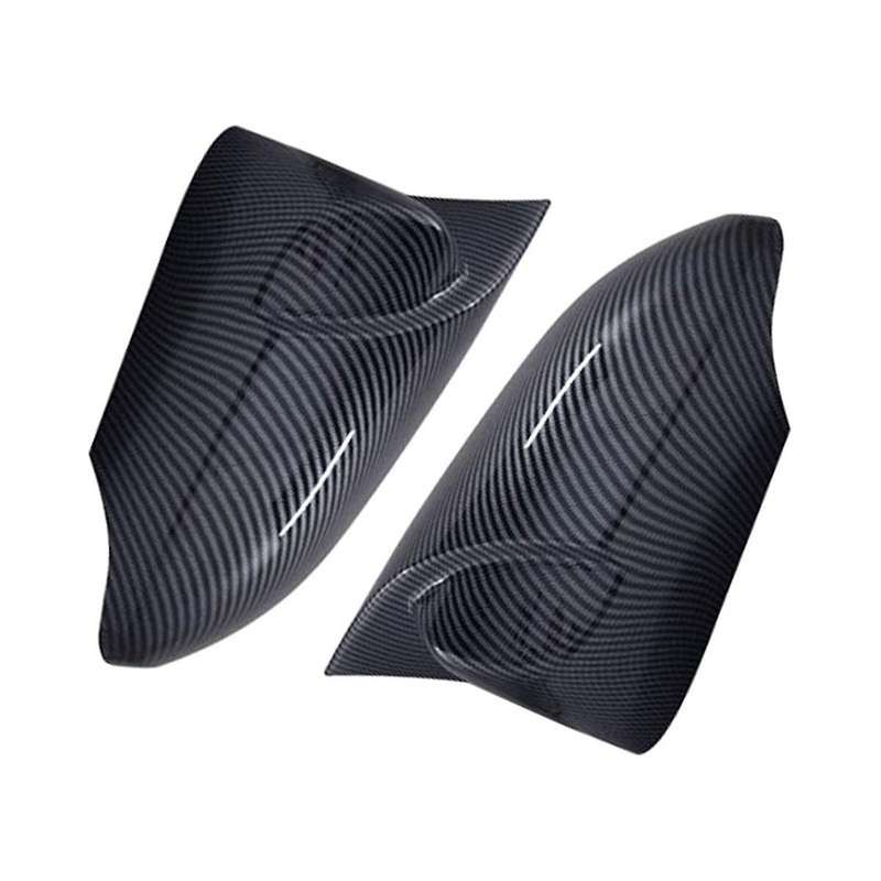 1pair Car Carbon Fiber Pattern Rear View Mirror Cover 2013-2018 for Rear View Mirror Modification P