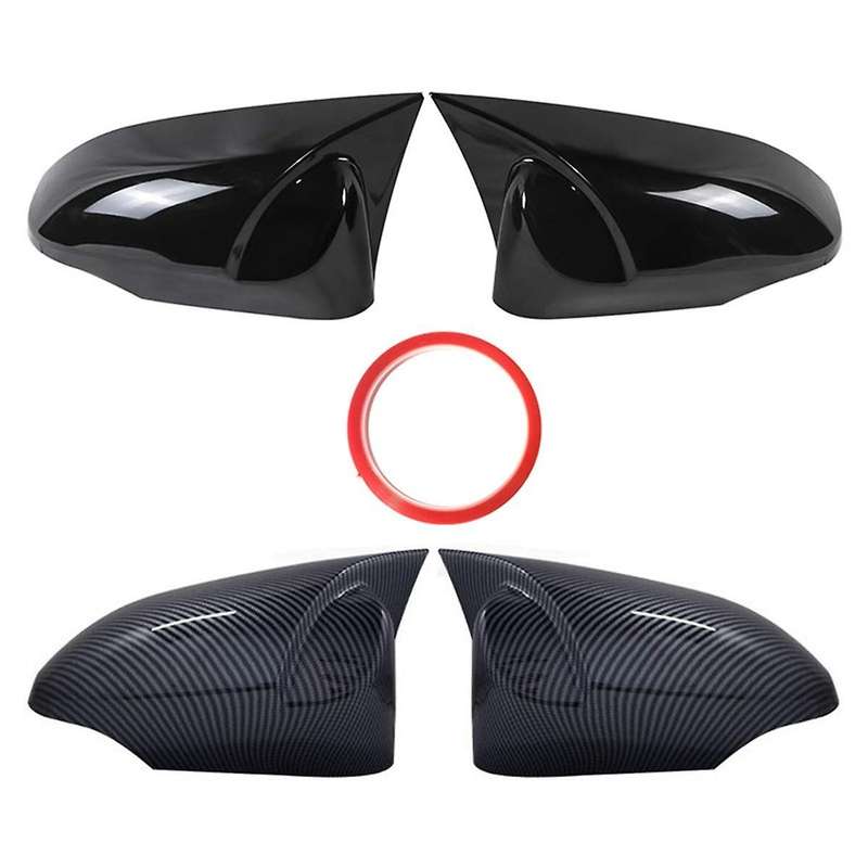 1pair Car Carbon Fiber Pattern Rear View Mirror Cover 2013-2018 for Rear View Mirror Modification P