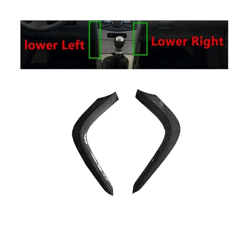 1pair Car Dash A/c Air Vents Trim Strips for Altis 2007-2013 Abs Carbon Fibre Consoles Outlets Lower
