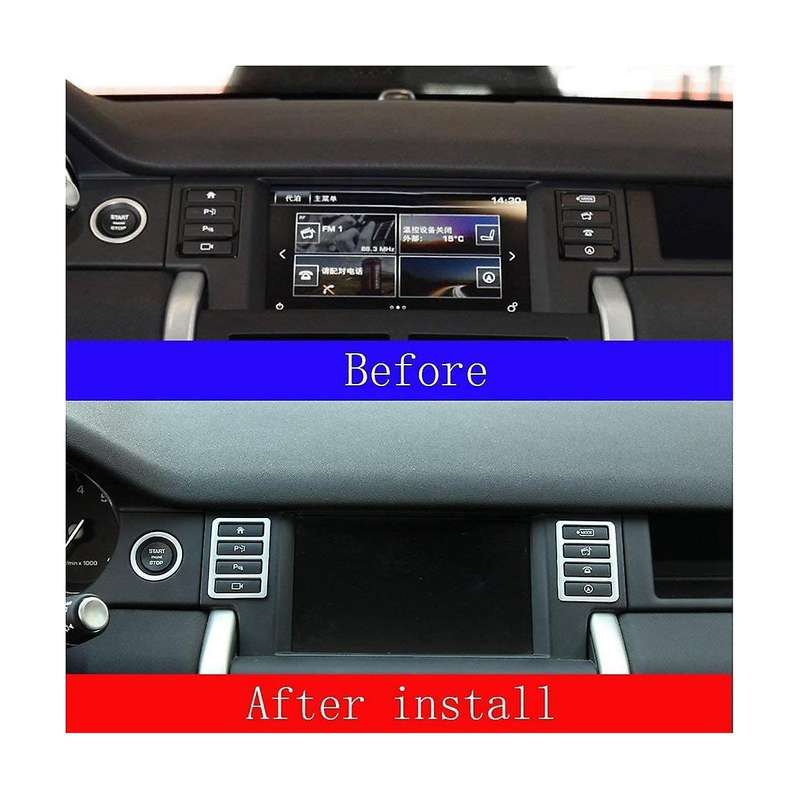 1pair Car Consoles Multimedia Button Frame Trim Cover for Sport 2015-2019 Dashboards Decoration