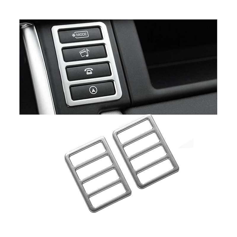 1pair Car Consoles Multimedia Button Frame Trim Cover for Sport 2015-2019 Dashboards Decoration