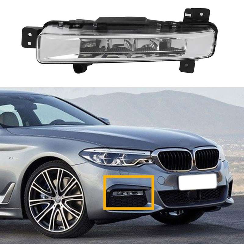 1Pair Car Daytime Running Lamp Front Bumper LED Fog Light for G30 G31 G38 5 Series 520I 530I 6317734