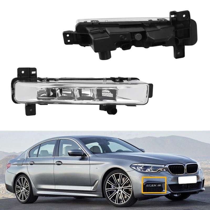 1Pair Car Daytime Running Lamp Front Bumper LED Fog Light for G30 G31 G38 5 Series 520I 530I 6317734