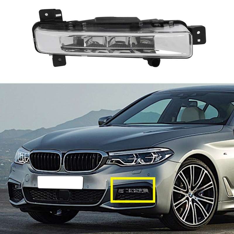 1Pair Car Daytime Running Lamp Front Bumper LED Fog Light for G30 G31 G38 5 Series 520I 530I 6317734