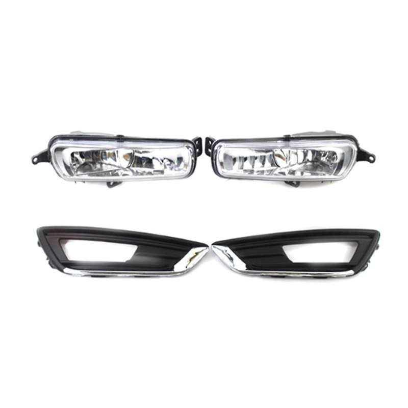 1pair Car Fog Light Cover Front Bumper Side Lamp Intake Frame Bezel Cap Trim Housing for Focus 2015-