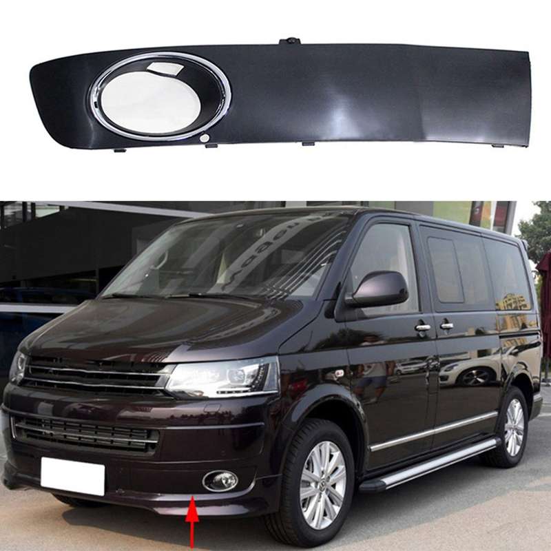 1Pair Car Fog Light Grille Paintable Racing Grill for- TRANSPORTER T5 2009-2015 7E5807489A 7E580749