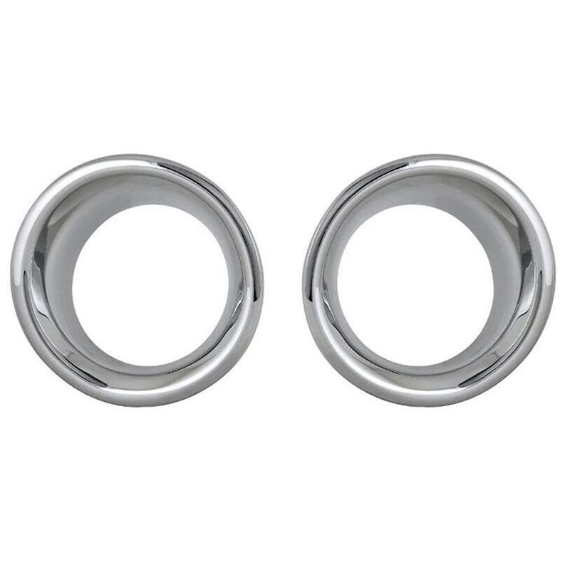 1pair Car Front Bumper Chrome Fog Lamp Trim Rings Cover for H3 2006-2010 Fog Light Bezel Exterior De