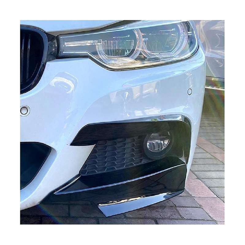 1pair Car Front Bumper Fangs Trim Lid Cover Decoration for 3-series F30 F31 M Pack 2013-2019 Piano B