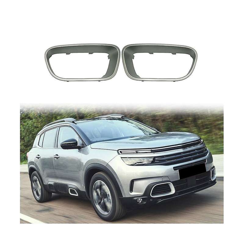 1pair Car Front Bumper Decorative Angel Eyes Refit for C5 9817829477 9817829377 Silver