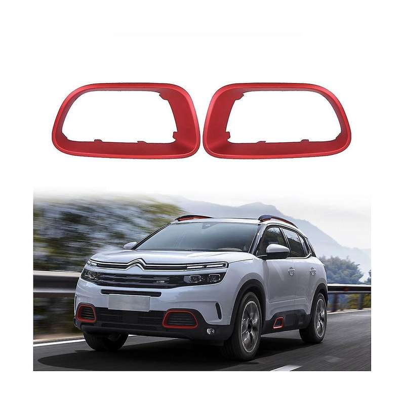 1pair Car Front Bumper Decorative Frame Angel Eyes Refit for C5 9817829477 9817829377 Red