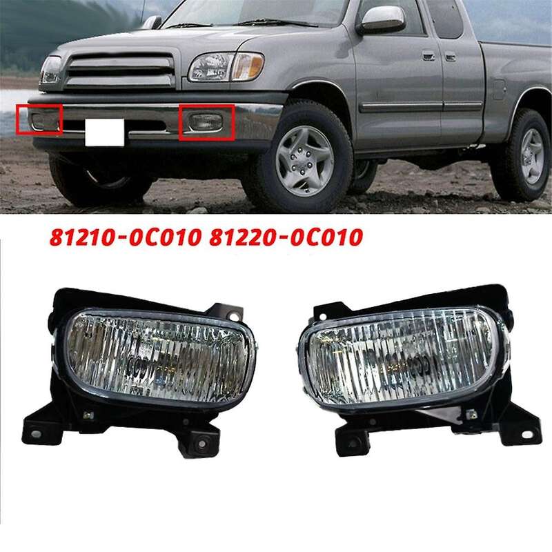 1Pair Car Front Bumper Fog Light 81210-0C010 81220-0C010 for 2000-2006 Fog Lamps with Halogen Bulb