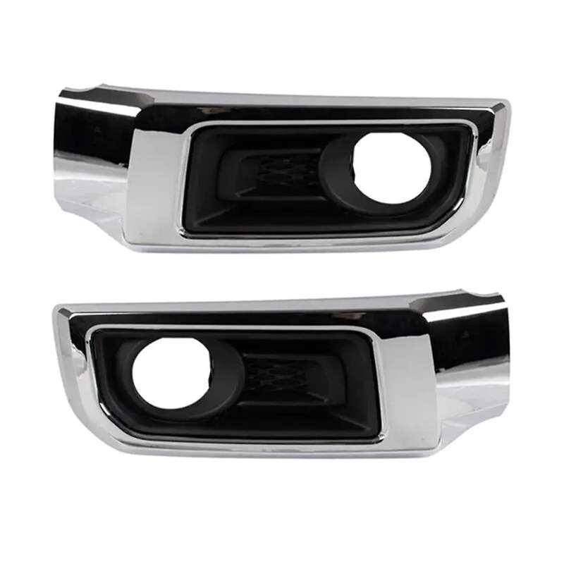 1pair Car Front Bumper Fog Lamp Trim Cover Fog Light Grille Frame for 4runner Limited 2014-2021