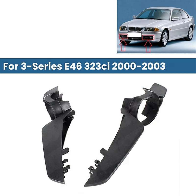1Pair Car Front Bumper Fog Light Cover Bezel for 3-Series E46 323ci 2000-2003 51118204358 5111820435