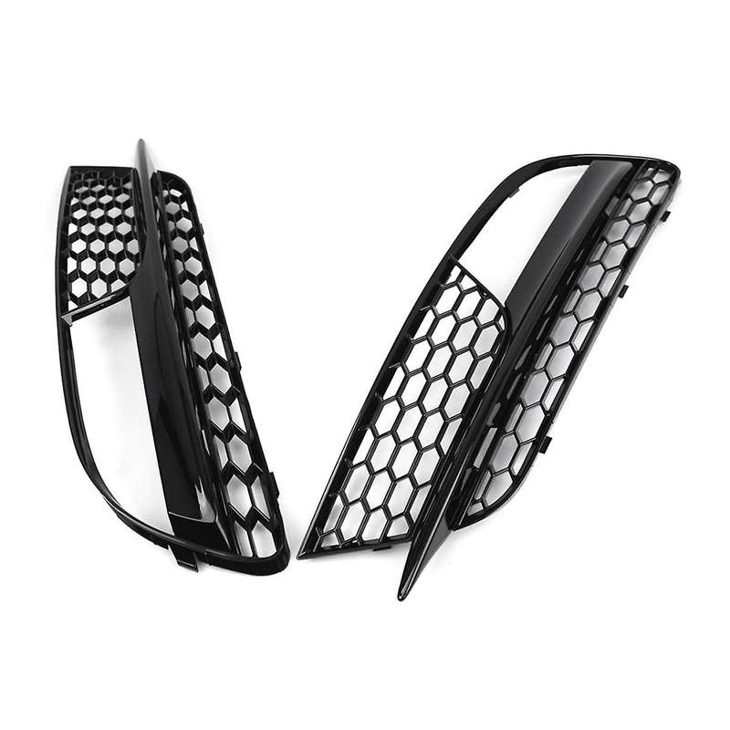 1Pair Car Front Bumper Fog Light Grille Cover Front Bumper Lower Grid for A5 2012-2015 8T0807681H 8T