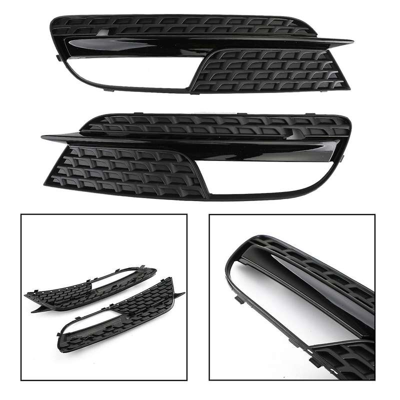 1Pair Car Front Bumper Fog Light Grille Grill Replacement for  A5 2012-2016 8T0 807 681 H /8T0 807 6