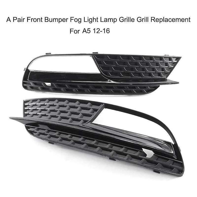 1Pair Car Front Bumper Fog Light Grille Grill Replacement for  A5 2012-2016 8T0 807 681 H /8T0 807 6