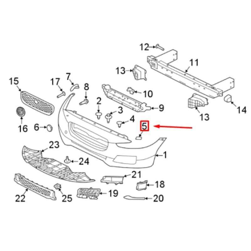 1Pair Car Front Bumper Headlight Washer Nozzle Cover for XE X760 2018-2019 T4N5792LML T4N5793LML
