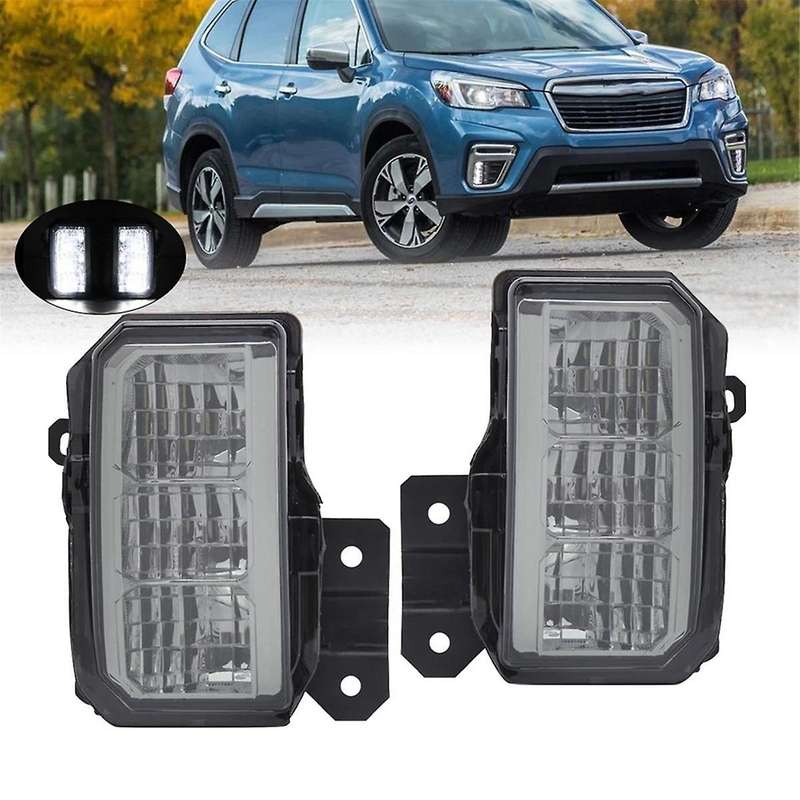 1Pair Car Front Bumper LED DRL Fog Light Lamp for Forester SK 2019-2021 Car Driving Lamp Daytime Run