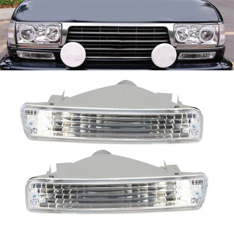 1Pair Car Front Bumper Turn Signal Lamp 81521-60251 81511-60381 for Land Cruiser 80 Series LC80 4.5L