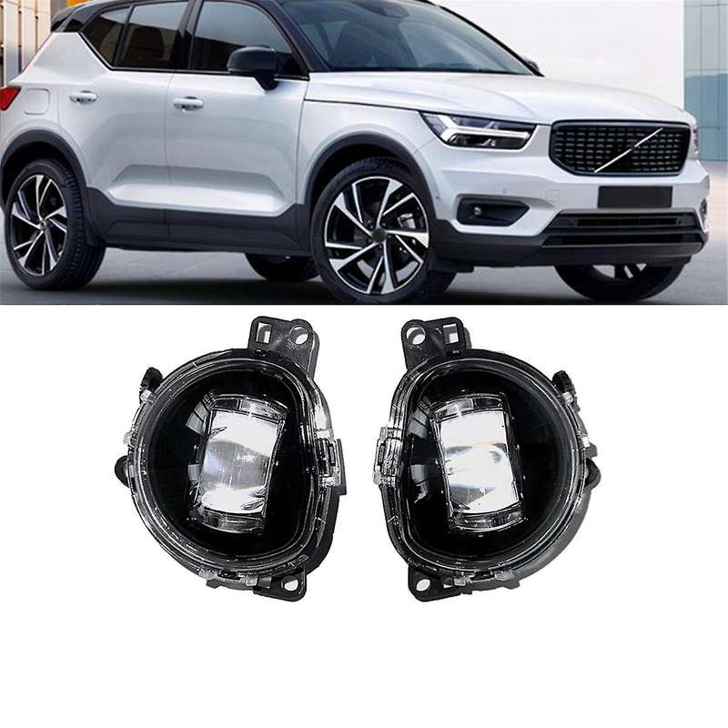 1Pair Car Front Bumper LED Fog Lights Assembly for XC40 2021-2024 S90 2023-2024 LED Daytime Running