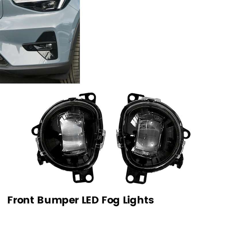 1Pair Car Front Bumper LED Fog Lights Assembly for XC40 2021-2024 S90 2023-2024 LED Daytime Running