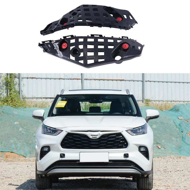 1pair Car Front Bumper Lh+rh Bracket for 2020 Front Bumper Bracket with Buckle 52146-0e130 52145-0e