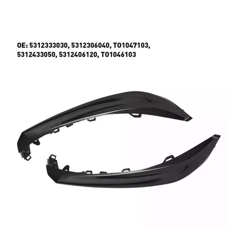 1Pair Car Front Bumper Side Lower Trims Grille for SE XSE 2018-2020 53124-06120 53123-06040