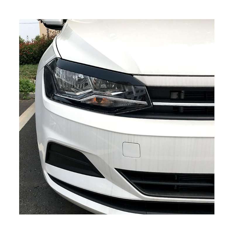 1pair Car Front Headlight Eyebrows Eye Cover Trim Sticker for 2019-2023 Molding Lamp Eyelids Strips