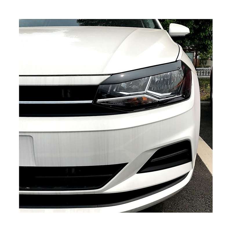 1pair Car Front Headlight Eyebrows Eye Cover Trim Sticker for 2019-2023 Molding Lamp Eyelids Strips