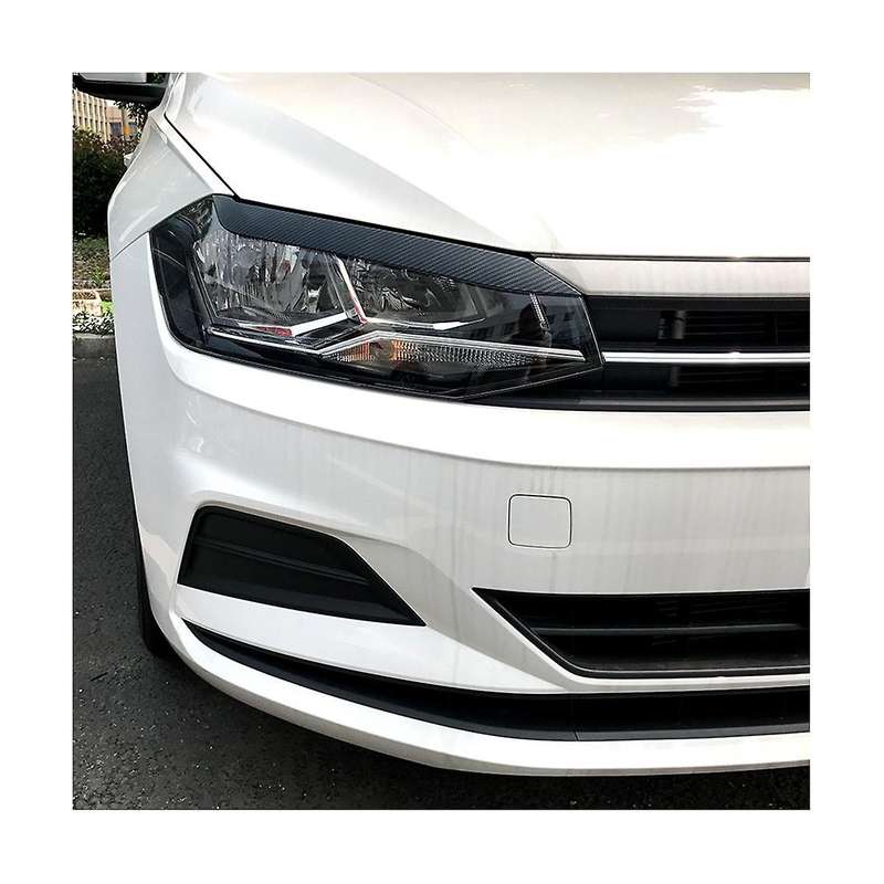 1Pair Car Front Headlight Eyebrows Eye Cover Trim Sticker for 2019-2023 Molding Lamp Eyelids Strips