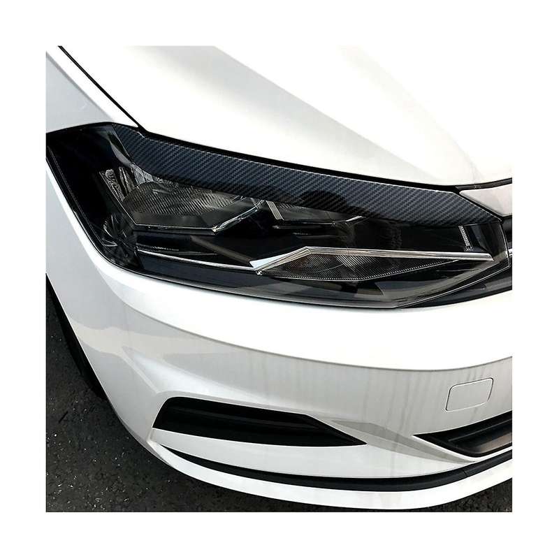 1Pair Car Front Headlight Eyebrows Eye Cover Trim Sticker for 2019-2023 Molding Lamp Eyelids Strips