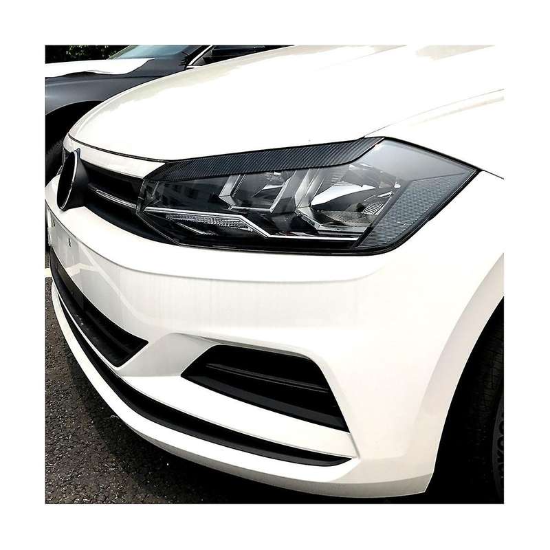 1Pair Car Front Headlight Eyebrows Eye Cover Trim Sticker for 2019-2023 Molding Lamp Eyelids Strips