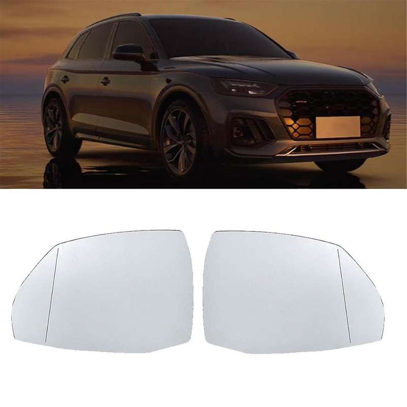 1pair Car Front Heated Rear View Mirror Lens Glass for Q5 2015-2017 2017-2021 4m0857535 4m0857536