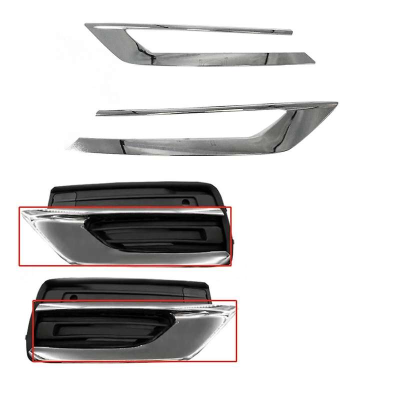 1Pair Car Front Lower Bumper Chrome Trim Strip Cover 31663515 31663514 for XC90 2019-2022 31663539