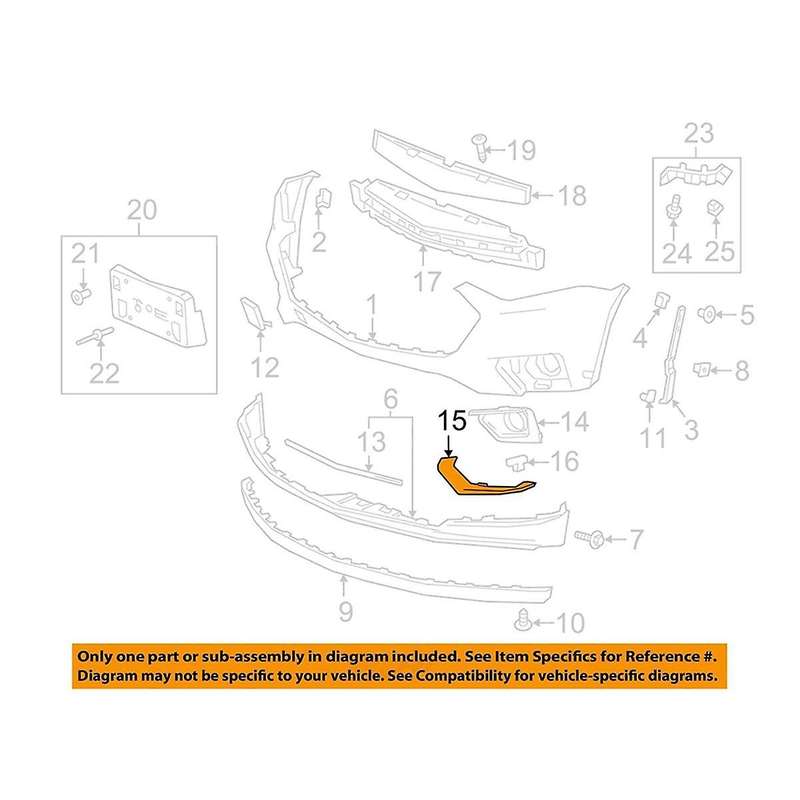 1pair Car Front Lower Fog Lamp Bezel Chrome Trim Strip Molding 84294631 84294636 for 2018-2021 Gm103