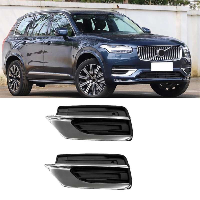 1pair Car Front Lower Bumper Grilles Trim Chrome Cover 31663515 31663514 for Xc90 2019-2022 31663539