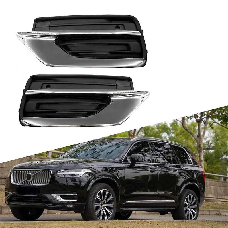 1pair Car Front Lower Bumper Grilles Trim Chrome Cover 31663515 31663514 for Xc90 2019-2022 31663539