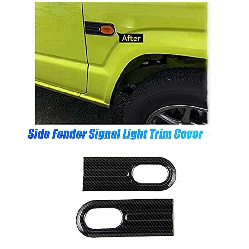 1pair Car Front Signal Light Trim Cover for Jimny 2019 2020 Side Marker Light Frame Decoration Caps